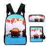 Well-loved Creative Friday Night Funkin 3D Design 3pcs/Set Learner Bags Everyday Laptop Knapsack Backpack Sling Carry Tote Pencil Pouch