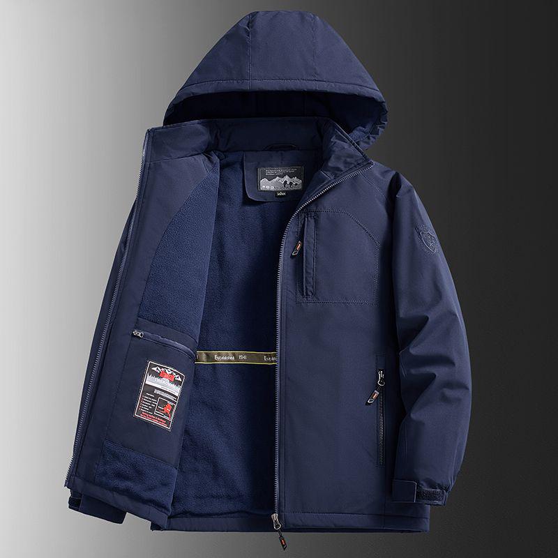 Men's High-End Windproof Fleece Jacket - Autumn/Winter Casual Outdoor Workwear