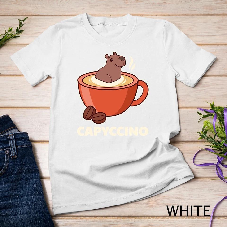 Capyccino - Cute Capybara In Cappuccino For Coffee Lover Unisex T-shirt 13 L