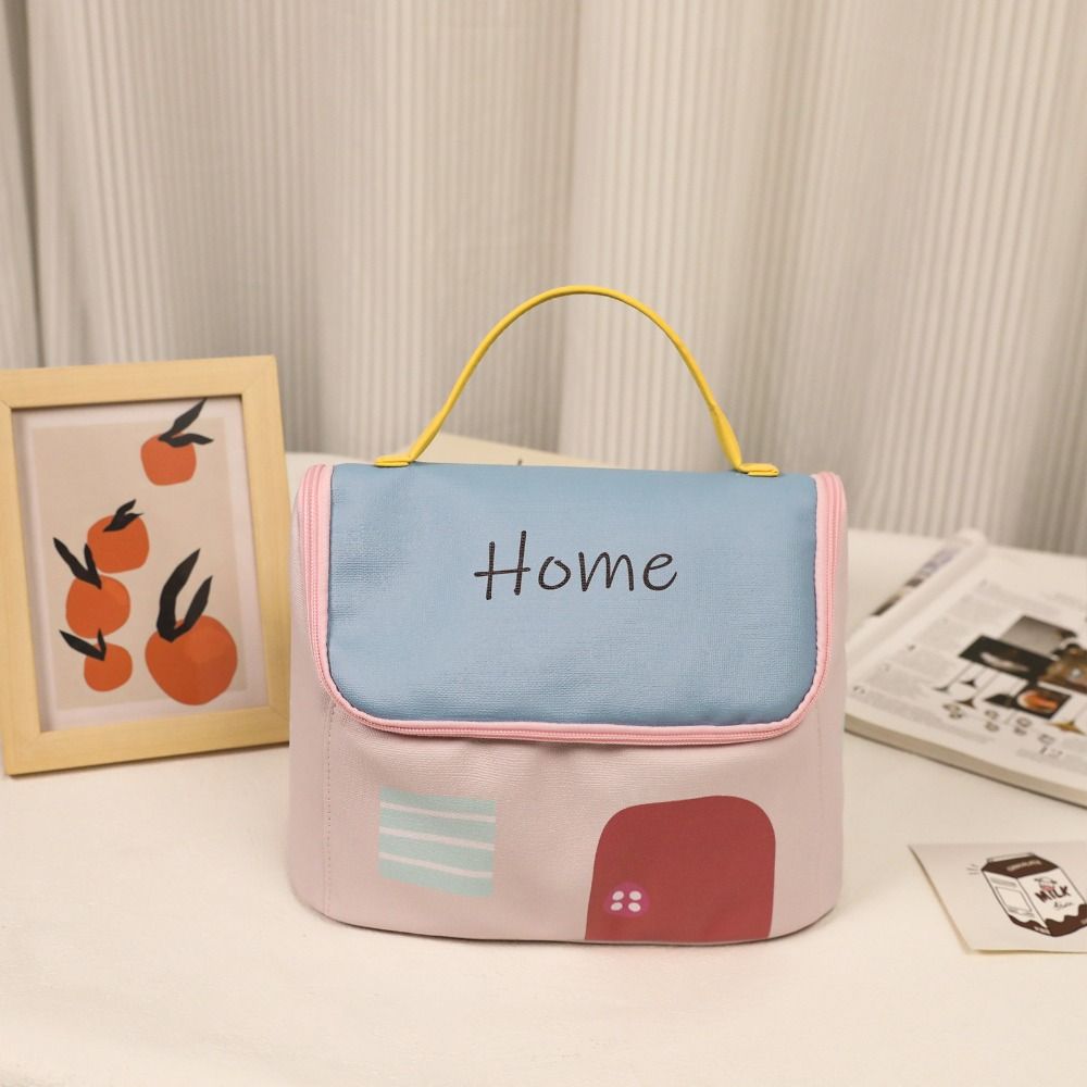 Large Capacity Cute Cabin Makeup Bag House-shaped Toiletry Storage Bag  Outdoor