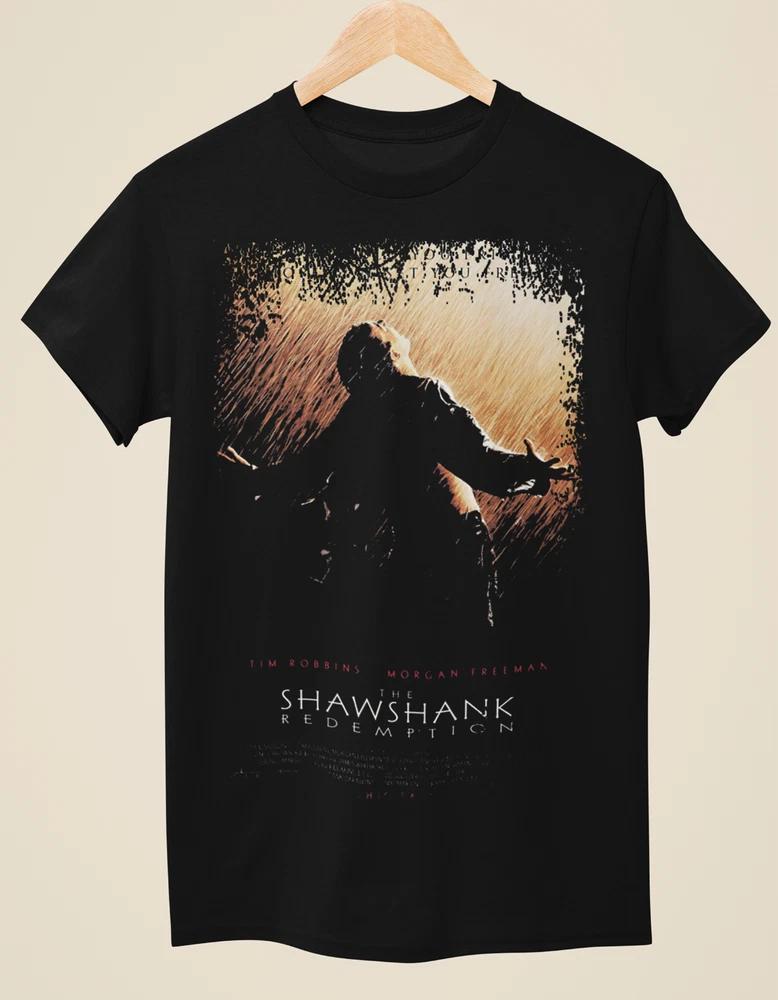 The Shawshank Redemption Movie Poster Inspired Unisex Black TShirt S