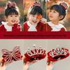 High Ponytail Fixed Artifact Children's New Year Crown Pearl Hair Clip Crab  Women/Kids