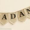 Hollowed Ramadan Decor Pendant Rustic Islamic Flag Garland Wooden Letter Banner  Islamic Festival