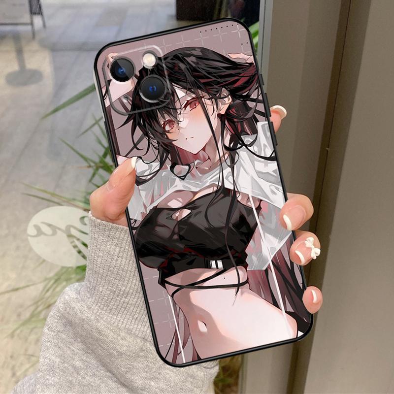 Japanese Style Anime Girl Case For iPhone 16 Pro Max 15 14 12 11 13 17 Pro Max Plus 12 13 Mini 16e 17 Air Back Cover
