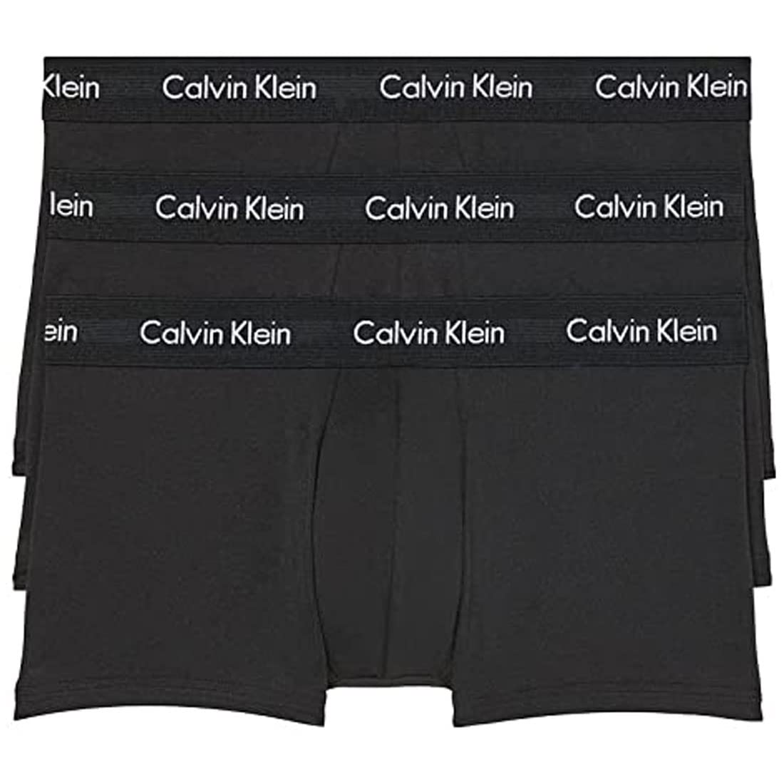 

CALVIN KLEIN ckck Boxer Briefs Closed Cotton Stretch NB2614 BLACK001L Low-Rise 3-Pack, Front, Men s Underwear, [Item]