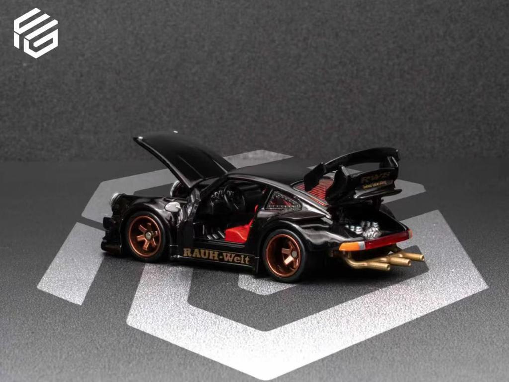 FG 1:64 Alloy Fully Open Car Model RWB930 Wide Body Modified GT Wing Version