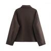European & American Women's Retro Color Lapel Short Jacket