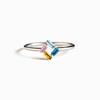 European & American Style S925 Sterling Silver Rectangular Ring with 3-6 Diamond Options