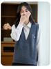 2025 A/W 100% Pure Wool Loose Fit Versatile V-Neck Knit Sweater Vest