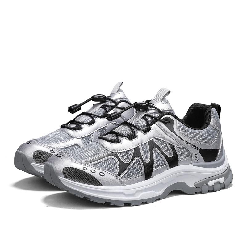 

Мужские повседневные кроссовки для хайкинга Four Seas Новые дышащие нескользящие уличные водонепроницаемые кроссовки для ходьбы Модные спортивные кроссовки для бега 39 серый