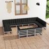 Day and Night - Day and Night 13-piece Garden Furniture Set with Gray Pine Wood Cushions