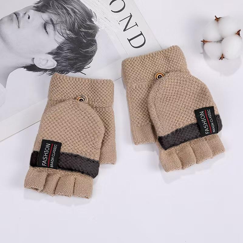 

Флисовые перчатки мужские зимние теплые студенческие утолщенные