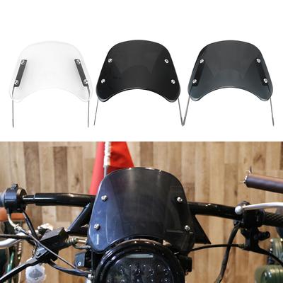 5-7 Inch Motorcycle Headlight Cover Windshield Wind Deflector Windscreen for Honda Kawasaki Suzuki BMW Motorbike Accessories