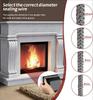 Fireplace Seal Cord Fireplace Refractory Gasket Stove Firewood Cord 6/8/10/12mm Fiberglass Rope Gasket for Fireplace and Stove