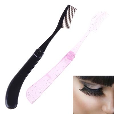 Mascara Separator Folding Comb Eyelashes Eyebrow Extension Brush Cosmetic Tools