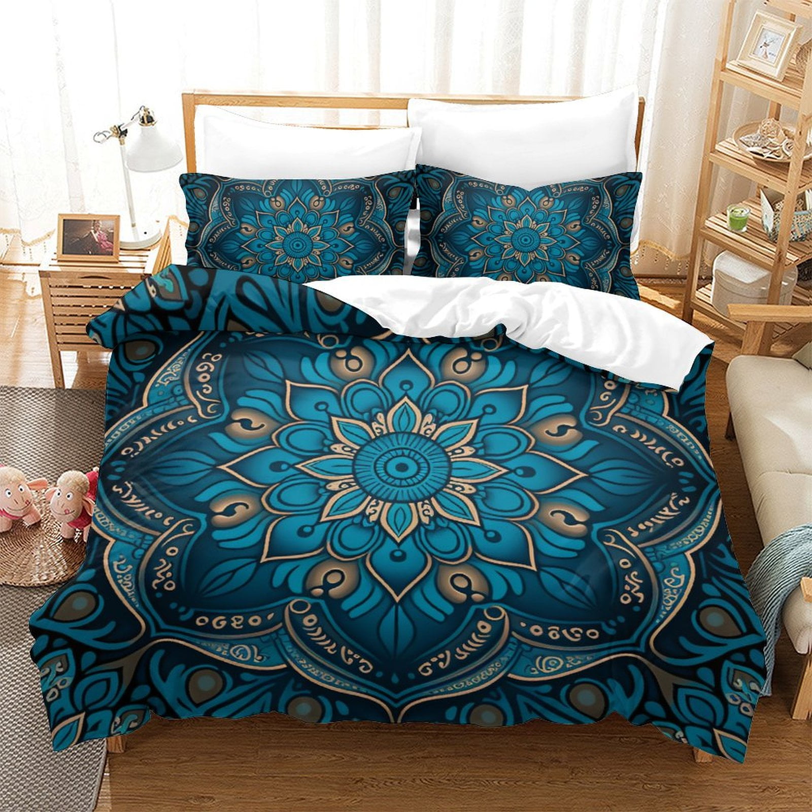 

Mplusala Patern Soft Duvet Cover Set Adult People Boho Style Home Bedclothes Bedrom Decor,quen Sized Dimensions Suitable Children Kids plus Adult 135*200cm Eu-Single