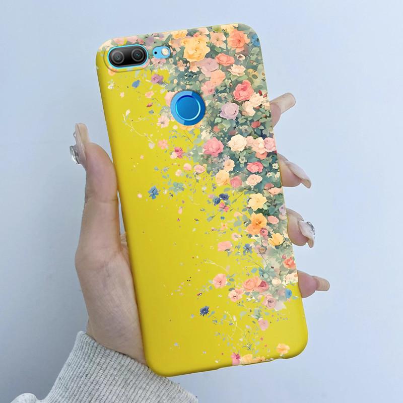 For Honor 9 Lite LLD-L21 LLD-L31 Phone Case Flower Girl Design Soft Silicone TPU Back Housing for Honor 9 STF-L09 STF-AL10 Cover