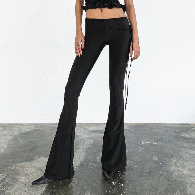 

Outfitgirl Stylish American Sexy Slim Fit Hip Raise Bootcut Pants Women s Slim Looking Easiest for Match Drape Casual Pants Black S