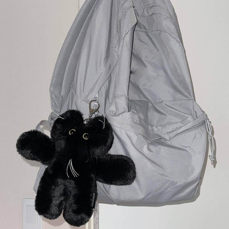 Cartoon Bear Pendant Keychain Plush Dolls Fashion Bag Ornaments Keyring for Keys