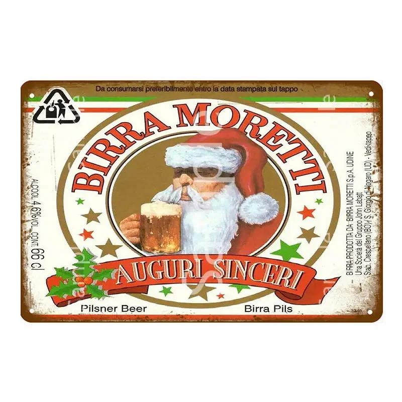 

Пиво Moretti пиво метал дитячий вінтажний паб бар клуб чоловік печера олово пластини настінний декор італійський алкогольний напій метал 20x30cm（7.8x11.8inch）