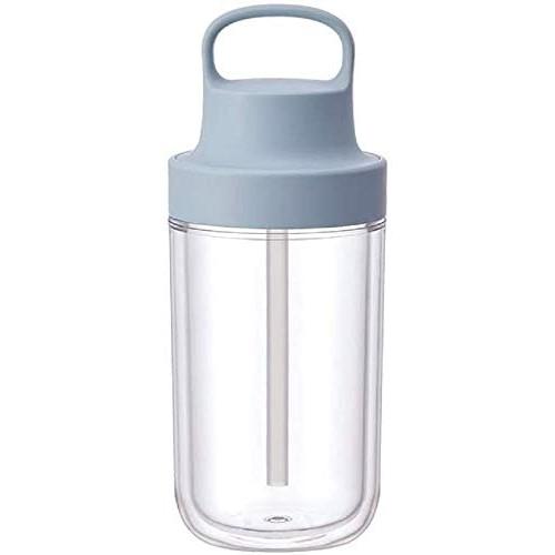 KINTO Too Go Bottle 360ml Light Blue with Straw Lightweight Water Bottle Dishwasher Safe Double Structure 20063