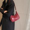 Women Solid Color Zipper Underarm Bag, Fashion All-match Hobo Dumpling Shoulder Purse, Casual Versatile Handbag Daily Use