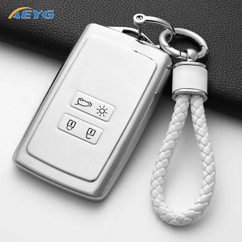 TPU Car Key Case Cover Shell For Renault Koleos Captur Megane Clio Scenic Talisman Arkana For Dacia Sandero Fob Accessories