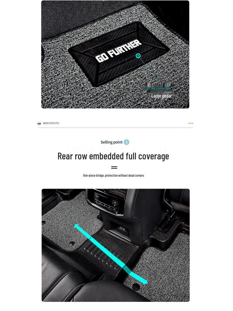 TPE Wear-Resistant Double Layer Car Floor Mats for Buick Regal, LaCrosse, GL8 - Non-Slip with King Silk Ring Design.