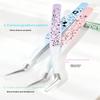 Cartoon Print False Eyelash Tweezers Stainless Steel Curved Professional 3D Lashes Extension Tweezer Makeup Tools