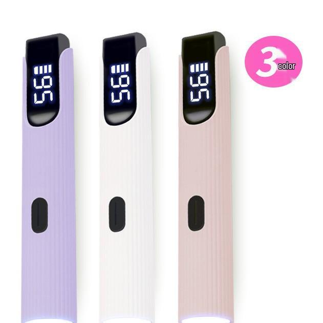 

Portable Rechargeable Handheld Manicure Lamp with Screen Display - Fast-Drying, Non-Darkening Curing for Nail Tips розовый