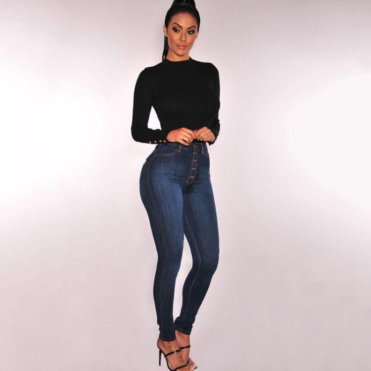 High Waist Skinny Stretchy Jeans for Women Plus Size Denim Jeggings Trousers