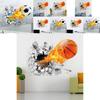 Kids Bedroom Wall Art Sticker With Fire Basketball Pattern Pvc Selfadhesive For Decor