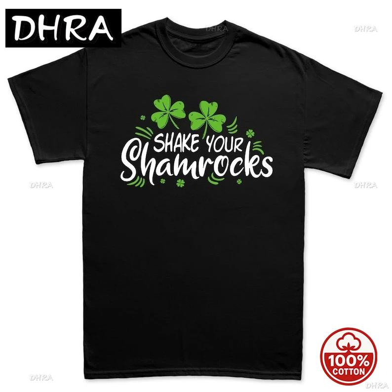 Unisexs Shake Your Shamrocks TShirt Funny St Patricks Day Tee Ropa Hombre Gift for Friends Short Sleeve Tee Breathable Funny S