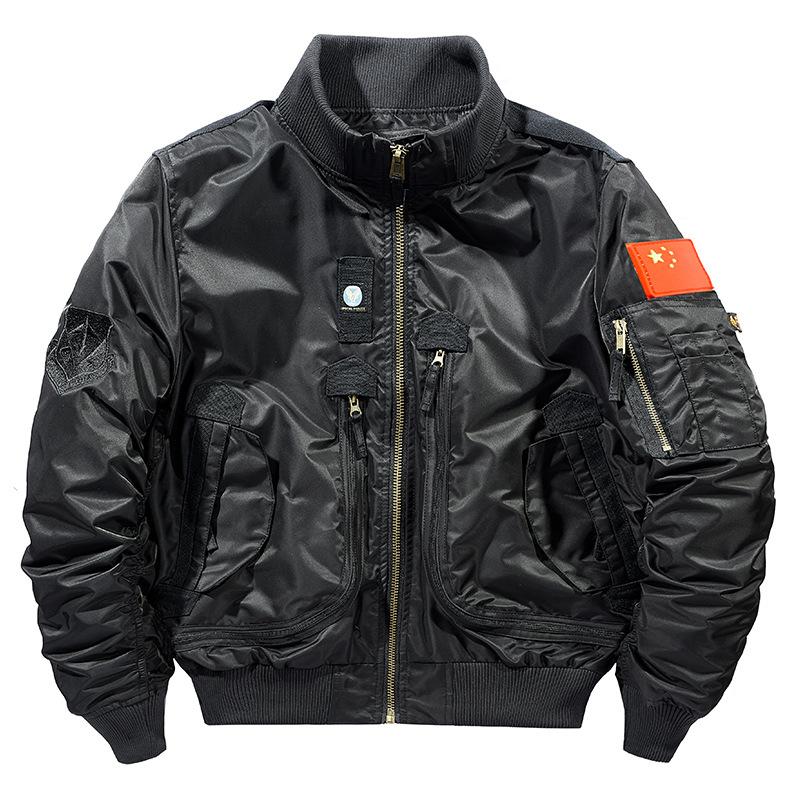New Air Force Functional Flight Jacket Men's Loose Plus Size Jacket Stand-up Collar Baseball Jersey Tide