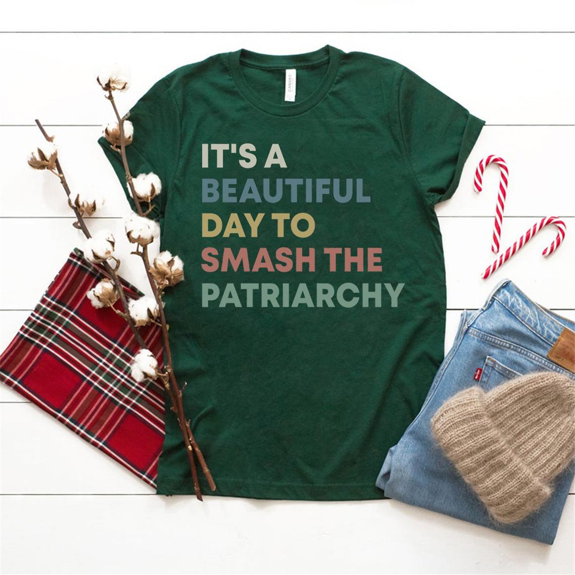 Smash The Patriarchy Shirt Feminist Equal Rights T Shirt Women Tshirts Girl Power Print Tshirt Casual Short Sleeve Vintage Tees S