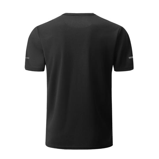 Men's Quick-drying T-shirt Short-sleeved Round Neck T-shirt Solid Color Casual Sports Tee for Running Gym Daily Wear