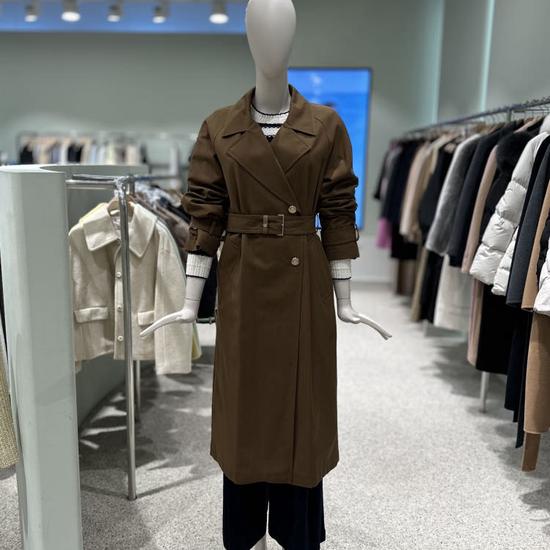 

Leather Tab Wool Trench Coat D244MSI036 S
