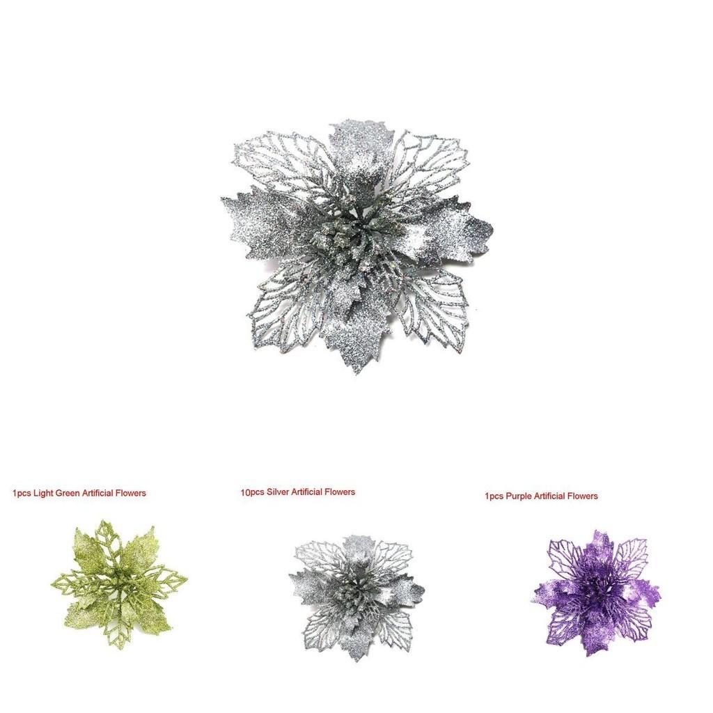 Dazzling Glitter Artificial Flowers Enhance Any Room For Holiday Celebrations