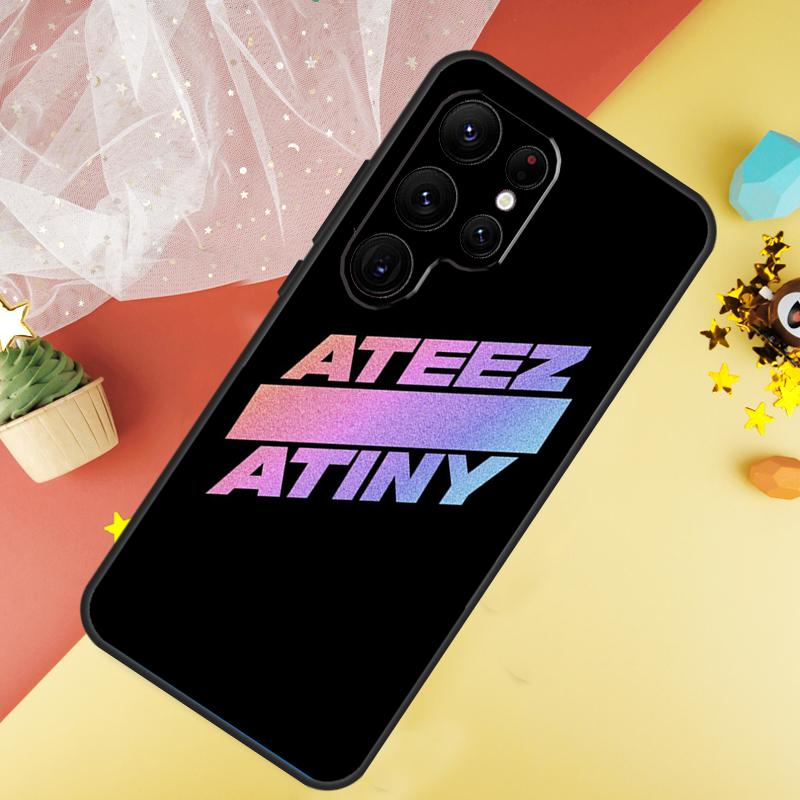 KPOP ATEEZ Logo Case For Samsung Galaxy S24 Ultra S22 S20 S21 FE S8 S9 S10 Note 20 10 Plus S23 Ultra Cover