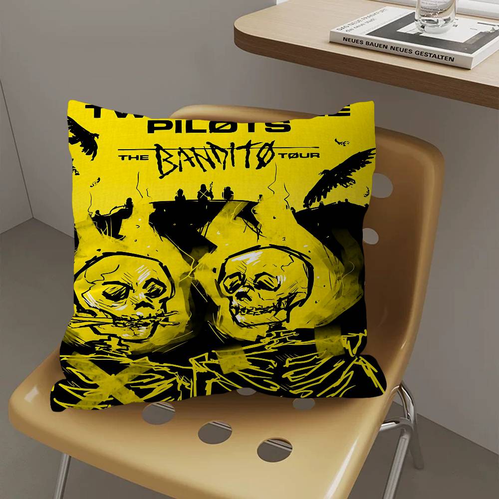 Band T-Twenty O-One P-Pilots Pillow Cover For Bedroom Room And Living Room Sofa Decorative Cushion Cover