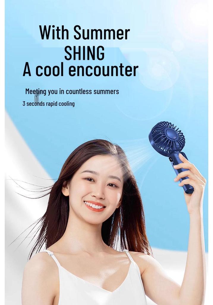 2026 Model Handheld Mini Fan: Rechargeable, Ultra-Quiet, Portable Desk Accessory