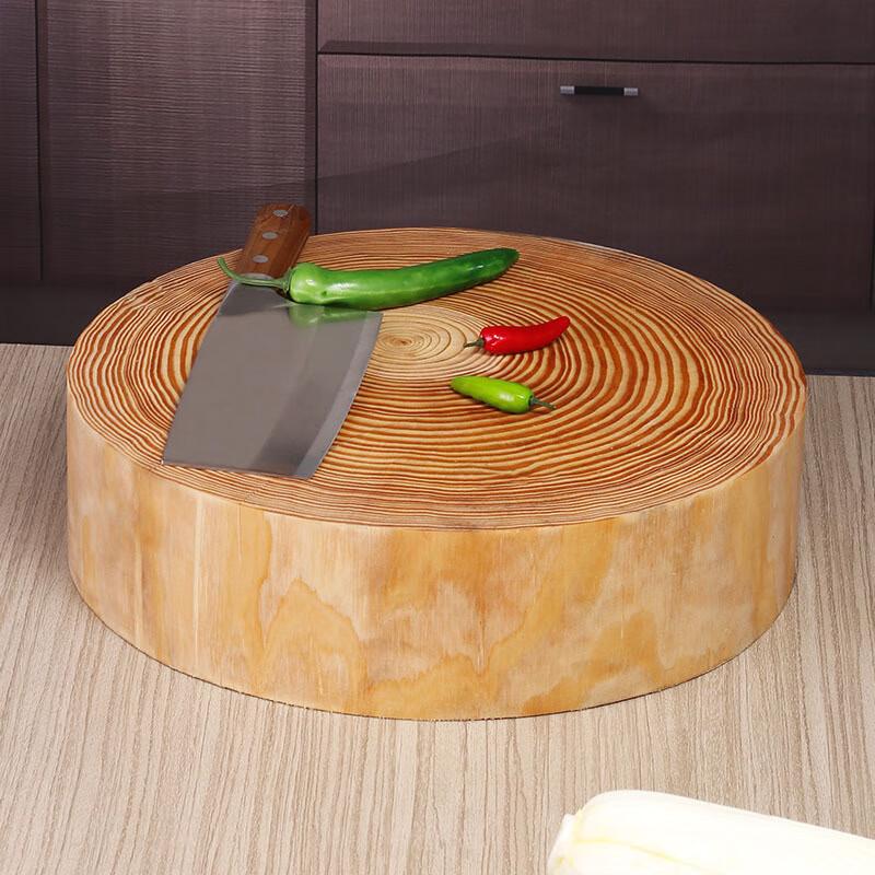 Hanlu Solid Pine Wood Round Double-Sided Cutting Board