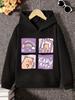 Kids Capybara Hoodie Cute Cartoon Animal Graphic Print Kawaii Pullover Sweatshirt Boys Girls Rainbow Unicorn Design Spring