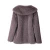 Luxury Faux Fur Coat Women Winter Thick Warm Long Sleeve Turndown Collar Female Overcoat  Elegant Lady Outerwear
