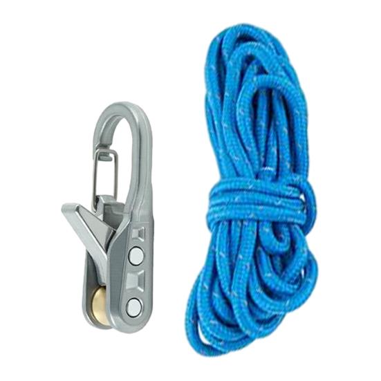 

1/4 шт. Натяжитель троса с роликом Шнур Сверхпрочный Металлический Для улицы Рюкзачный туризм Пеший туризм Лодочный спорт Кемпинг Регулятор натяжения оттяжки 2pcs