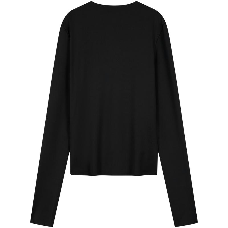 Calvin Klein Casual Running Fitness Slim Fit Zip Long Sleeve T-Shirt Women tops GWF5J404