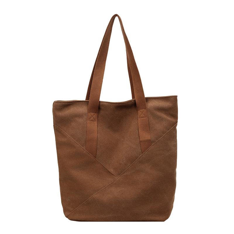 Borsa a Spalla Monocolore da Donna Borsa Tote di Grande Capacità