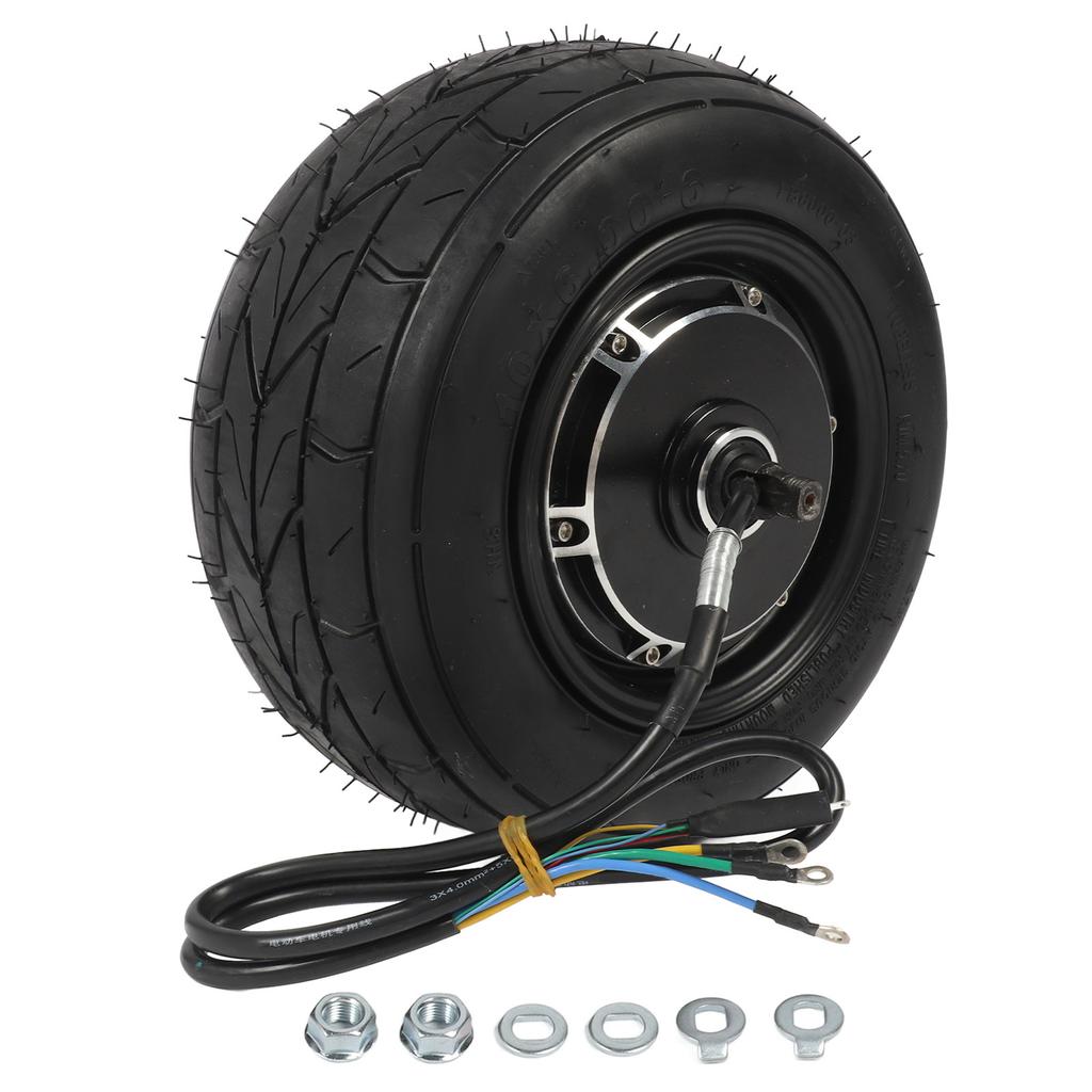 10palcový 48V‑72V 2000‑3000W Bezdušový Motor v Náboji s Vakuovou Pneumatikou Duální Hall Bezuhlíkový DC Motor s Kotoučovou Brzdou pro Elektrickou Motorku Skútr
