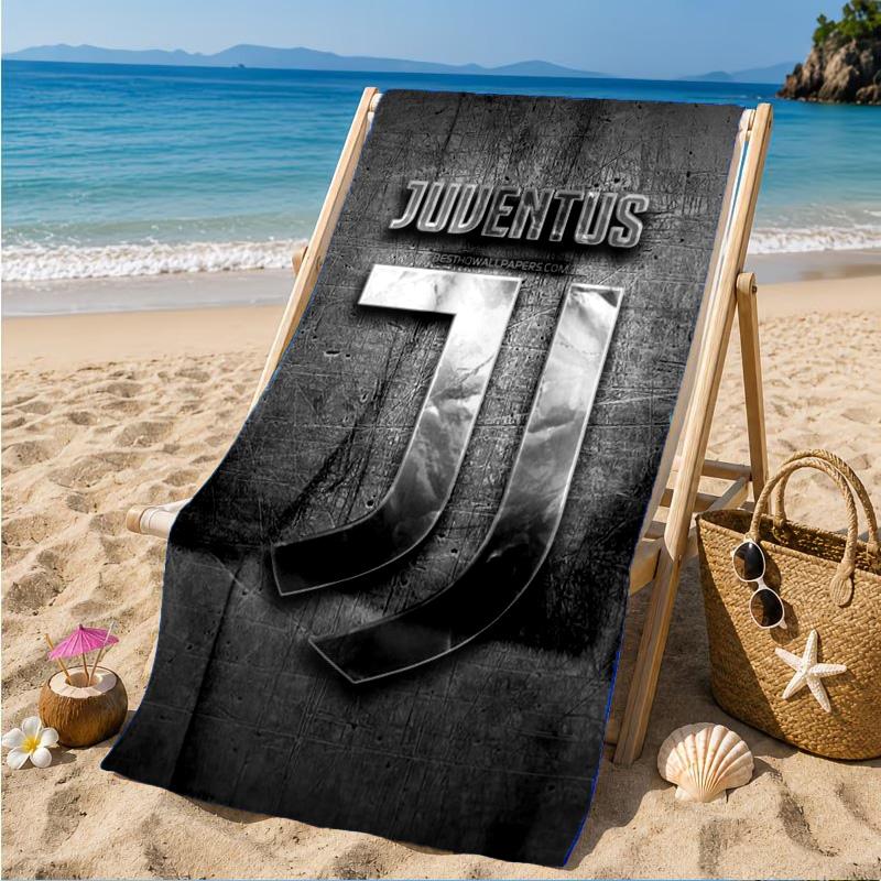 Football Football Crest Printed Microfiber Beach Towel, Soft And Absorbent, Quick-Dry, Ideal for Summer Travel, Beach Essential, Swimming Pool