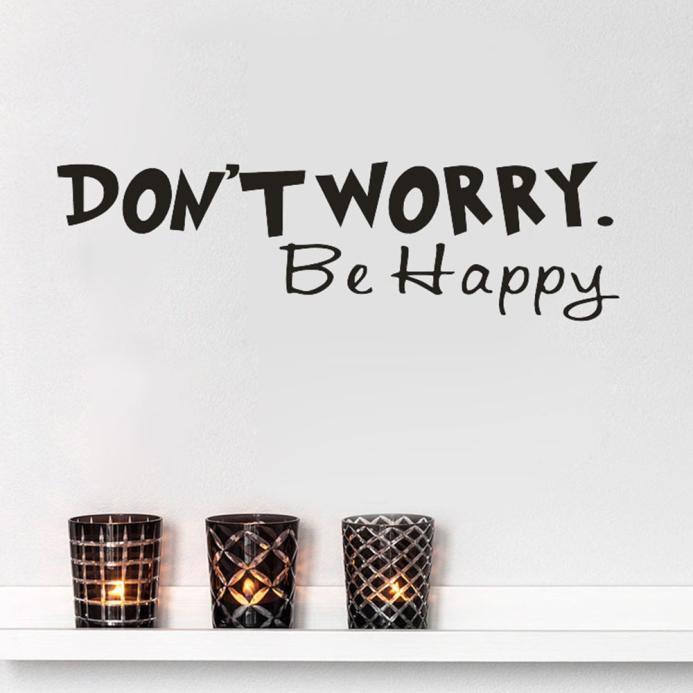 

(Никита) Не волнуйтесь, будьте счастливы, виниловая наклейка на стену, домашний декор, наклейка на стену One Size чёрный